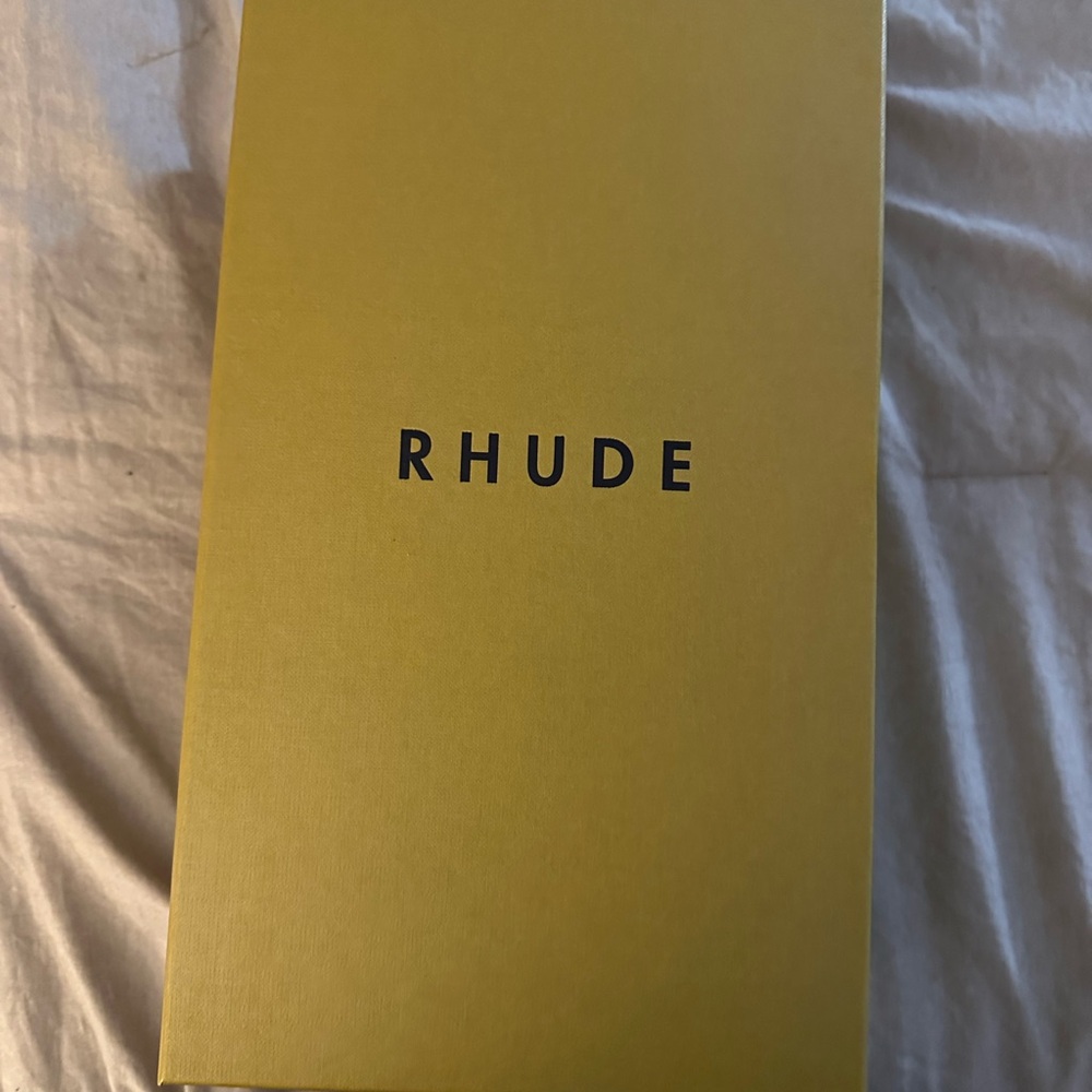 Rhude White Sherpa Runner Sneakers - Picture 4 of 9